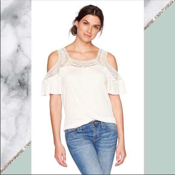 Vintage America Blues Tops - Vintage America Blues Cold Shoulder Blouse